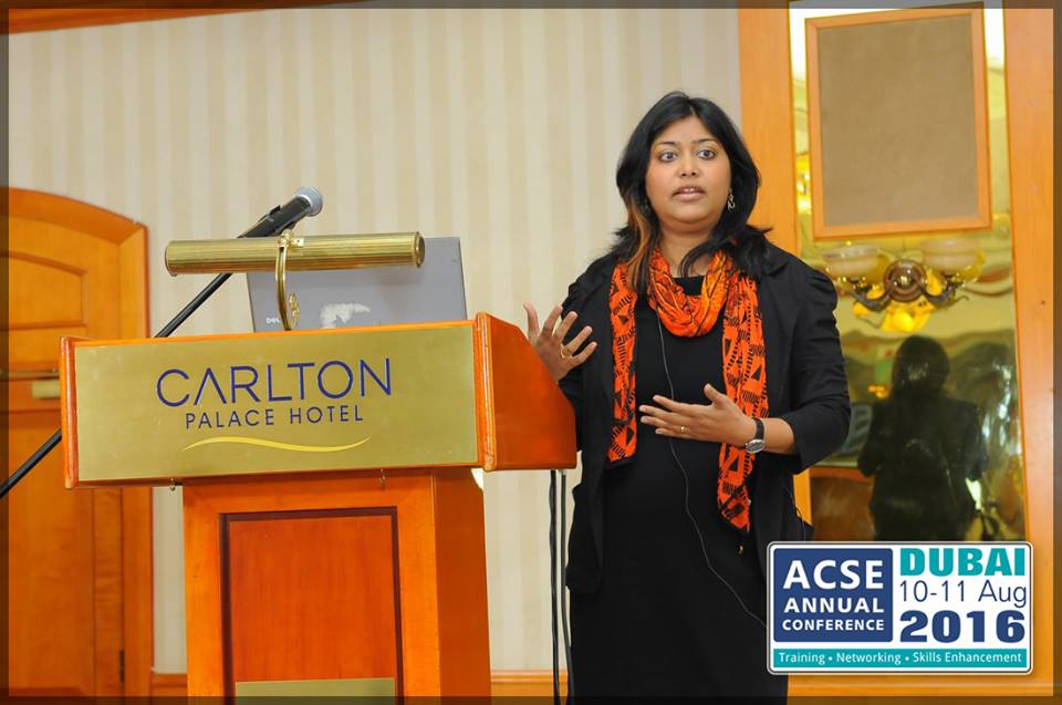 Clarinda Cerejo representing Editage Insights at ACSE 2016