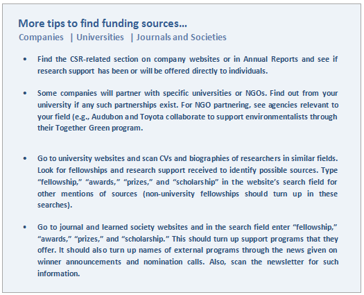 More tips to find funding from corporate sources