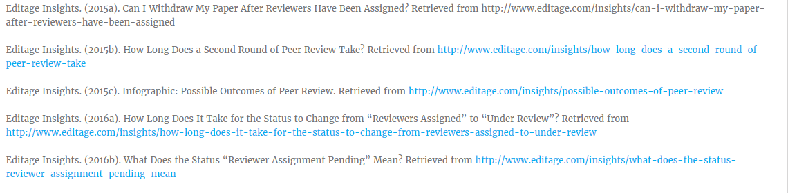 Editage Insights resources on peer review