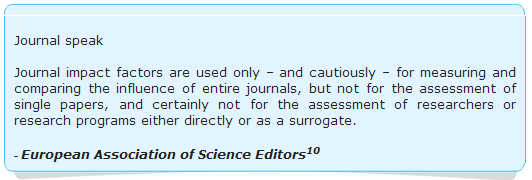 Quote on impact factor