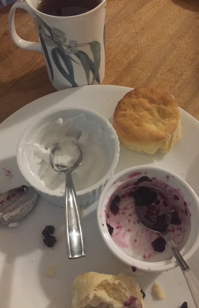 Scones made by my daughter along with some Earl Grey tea